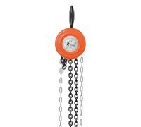 KKVUIIFF Treuil manuel 2T - Charge maximale : 2000 kg - Longueur de chaîne : 3 m - Levage facile de la charge - Pour foresterie et atelier (2T, 3 m, orange)