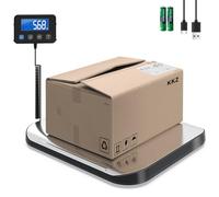 KKZ Balance d'expédition robuste pour colis 200 kg | Grande balance postale en acier inoxydable pour affranchissement, industriel, petite entreprise, buanderie, entrepôt