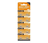 Klaisy Lot de 10/20/30/40 piles bouton AG0/LR521 SR521W SR521SW LR63 379A 379 pour montres et jouets