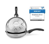 KLAMER poêle à frire 20 cm, poêle à induction antiadhésive, avec bord haut, revêtement premium, poêle universelle professionnelle de haute qualité