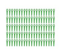 Klanata Paquet de 100 Lames de Coupe en Plastique, Outil de Coupe de Tondeuse à Gazon de Remplacement, Accessoires d'élagage de Jardin (Verte)