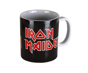 KlangundKleid.de Iron Maiden Iron Maiden Logo Unisexe Tasse Noir/Rouge/Blanc, Céramique 0,3 L