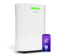 Klarstein AeroDry Smart 12l déshumidificateur d'air - 12 L/jour, réservoir 2,5 L, WiFi, Alexa, affichage LED, seulement 39 dB, filtre à charbon actif, minuterie, déshumidificateur Intelligent, blanc