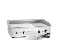 Barbecue électrique - Klarstein grillmeile 4400 - 2x2200w plaque de cuisson - surface lisse et nervurée