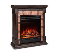 Klarstein Cheminée électrique Beerenberg 1800 W 60 cm Flamme LED Minuteur Télécommande Brun foncé