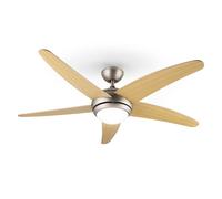 Klarstein Bolero 134 cm 55 W Ventilateur de plafond avec luminaire Érable