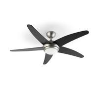 Klarstein Bolero 134 cm 55 W Ventilateur de plafond avec luminaire Noir