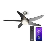 Klarstein Bolero Smart 132cm 35W Ventilateur de plafond avec luminaire Noir