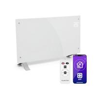 KLARSTEIN Bornholm Curved Smart - radiateur convecteur, écran tactile LED, minuterie, contrôle par appli, 1000 et 2000 W, thermostat 5-45 ° C, affichage de la température, mode éco - blanc