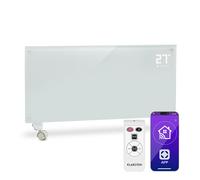 Klarstein Radiateur Electrique Mobile, Chauffage Electrique Mural Intelligent 2000W à Faible Consommation d'Energie pour Maison, Salle de Bain, Radiateurs Electriques Silencieux,Thermostat, Roulettes