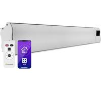 Klarstein Chauffage Electrique à Infrarouge, Chauffage de Jardin 2400W, App Smart WiFi, Télécommande, Minuterie, Affichage LED, Chauffage Exterieur Terrasse, Chauffage d'Appoint Econome Sans CO2