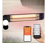 Klarstein Chauffage Electrique à Infrarouge, Chauffage de Jardin 2400W, Smart WiFi App, Minuterie, Affichage LED, Chauffage Exterieur Terrasse pour Veranda, Chauffage d'Appoint Econome, Sans CO2