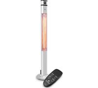 Klarstein Chauffage Electrique à Infrarouge, Chauffage de Jardin de 2000W, Chauffage Interieur et Exterieur Terrasse IP44, Securisé, Oscillation, Télécommande, Chauffage d'Appoint Sans CO2
