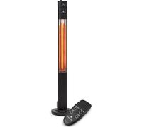 Klarstein Chauffage Electrique à Infrarouge, Chauffage de Jardin de 2000W, Chauffage Interieur et Exterieur Terrasse IP44, Securisé, Oscillation, Télécommande, Chauffage d'Appoint Sans CO2