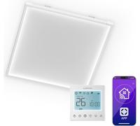 Klarstein Chauffage Infrarouge 360W – Panneau Mural/Plafond, WiFi, Thermostat, IP44, Télécommande, Sécurité Enfant, Pour Salle de Bain, Radiateur Infrarouge Moderne