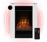 Klarstein Cheminée Electrique d'Intérieur, Chauffage Electrique de 1800W, Fausse Cheminée Decorative avec Effet Flamme en LED, Télécommande Inclus, Programmable, Minuterie, Thermostat Réglable