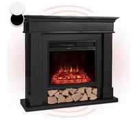 Klarstein Cheminée électrique LasPilas 1800W 108 cm – Effet flamme LED, Télécommande – Noir