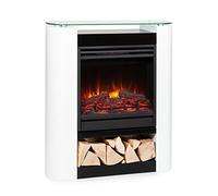 Klarstein Cheminée Electrique d'Intérieur, Chauffage Electrique de 1800W, Fausse Cheminée Decorative avec Effet Flamme en LED, Télécommande Inclus, Programmable, Minuterie, Thermostat Réglable