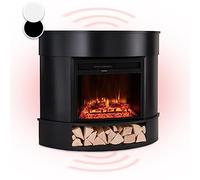 Klarstein Cheminée électrique Loloru 1800W, effet flamme LED, programmable, télécommande, noir