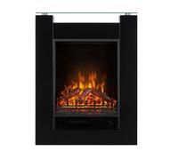Klarstein Cheminée Electrique d'Intérieur, Chauffage Electrique de 1800W, Fausse Cheminée Decorative avec Effet Flamme en LED, Télécommande Inclus, Programmable, Minuterie, Thermostat Réglable
