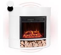Klarstein Cheminée Electrique d'Intérieur, Chauffage Electrique de 1800W, Fausse Cheminée Decorative avec Effet Flamme en LED, Télécommande Inclus, Programmable, Minuterie, Thermostat Réglable