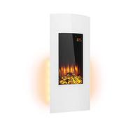 Klarstein Cheminée électrique Lamington 2000W Effet flamme LED, télécommande – Blanc