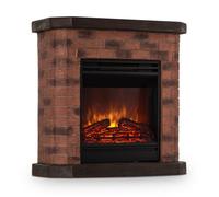 Klarstein Cheminée électrique Villach 1800W décor pierre Polystone Télécommande
