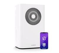 Klarstein CircleDry 12L Déshumidificateur Smart, Wi-Fi, Silencieux 38dB, Minuterie 24h, Drainage Continu, Contrôle Humidité, Portable, Pour Maison & Bureau Jusqu'à 30m², Blanc