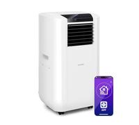 Klarstein Climatiseur Mobile Silencieux Intelligent, Mini Climatiseur 5 en 1, Refroidissement, Purificateur Antibactérien, Elimination des Odeurs, Mode Nuit, Déshumidificateur, AC, 15000 BTU, Noir