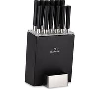 Klarstein Couteau Cuisine, Lot 12 Couteau de Cuisine Professionnel avec Bloc, Set Couteaux et Ustensiles de Cuisine en Acier Allié, Kit Support Blocs Couteaux Professionnelle, Résistants Rayures
