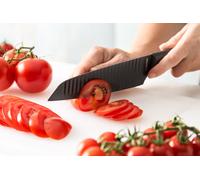 Klarstein Couteau Cuisine, Lot 6 Couteau de Cuisine Professionnel avec Bloc, Set Couteaux et Ustensiles de Cuisine en Acier Allié, Blocs Support avec Couteaux Professionnelle, Résistants Rayures