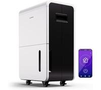 Klarstein DryFy Grand Smart 70L Déshumidificateur, 70L/24h, Wi-Fi App, Réservoir 8L, Minuterie 24h, Déshumidification Automatique, Portable, Pour Pièces 60-90m², Blanc