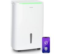 Klarstein DryFy Connect 30L Déshumidificateur Intelligent, 30L/24h, Wi-Fi App, Réservoir 5L, Minuterie 24h, Déshumidificateur d'Air pour Salle de Bain & Chambre, Pièces 25-30m², Blanc
