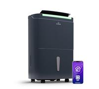 Klarstein DryFy Connect 50L Déshumidificateur Intelligent, 50L/24h, Réservoir 7L, Wi-Fi, Minuterie 24h, Silencieux, Portable, Pour Salle de Bain & Pièces 45-55m², Anthracite