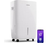 Klarstein DryFy Connect 60L Déshumidificateur, 60L/24h, Wi-Fi, Réservoir 8L, Minuterie 24h, Silencieux, Portable, Pour Salle de Bain & Pièces 45-65m², Blanc