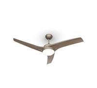 Klarstein Figo 132 cm Ventilateur de plafond avec luminaire Nickel métallique