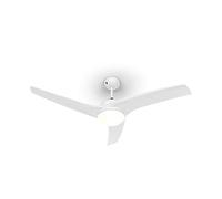 Klarstein Ventilateur de plafond Figo 132 cm 55 W avec luminaire blanc