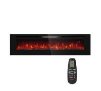 Klarstein Cheminée électrique murale Galeras 1800 W 178 cm Flammes LED Noir Télécommande