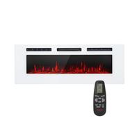 Klarstein Galeras 1800W 127cm Cheminée Électrique Murale Blanc