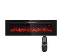 Klarstein Galeras 1800W 152cm Cheminée Électrique Murale Noir