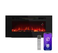 Klarstein Galeras Smart 1800W 102cm Cheminée Électrique Murale Noir