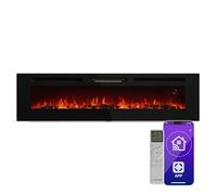 Klarstein Galeras Smart 1800W 178cm Cheminée électrique murale Noir