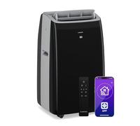 Klarstein Grandbreeze Climatiseur Mobile 16 000 BTU - Jusqu'à 82 m², 3-en-1 : Refroidissement, Déshumidification, Ventilation, Classe A, Commande via application et vocale, Kit fenêtre inclus, Noir