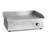 Klarstein Grillmeile 3000G Pro Barbecue électrique 3000W - Plaque de cuisson lisse 54,5 x 35cm - Inox & fonte