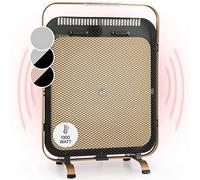 KLARSTEIN HeatPal - Radiateur electrique extra plat, Chauffage infrarouge, Panneau rayonnant, 1300W, jusqu'à 30 m², Accumulation de Chaleur, Plateau en marbre - Cuivre
