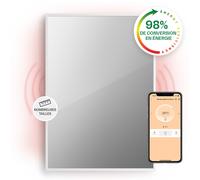 Klarstein Smart Chauffage Infrarouge, 750W Radiateur Electrique, Contrôle via APP Mobile WiFi, Détection de Fenêtre Ouverte, IP24, Chauffage Mural Salle de Bain, Thermostat, Econome, Sans CO2
