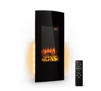 Klarstein Cheminée électrique murale Lamington - 2000 W, 40 cm, flammes LED - Noir