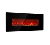 Klarstein Lausanne 1600W 26cm Cheminée Électrique Murale Noir