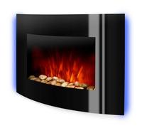 Klarstein Cheminée électrique Lausanne 2000W 88 cm murale LED télécommande Noir