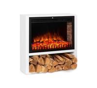 Klarstein Mauna Loa - Cheminée électrique, Chauffage électrique, 1000/2000 W, jusqu'à 40 m², Thermostat : 15-30 °C, Illusion de Flammes, LED dimmable, télécommande, minuterie Hebdo, Blanc